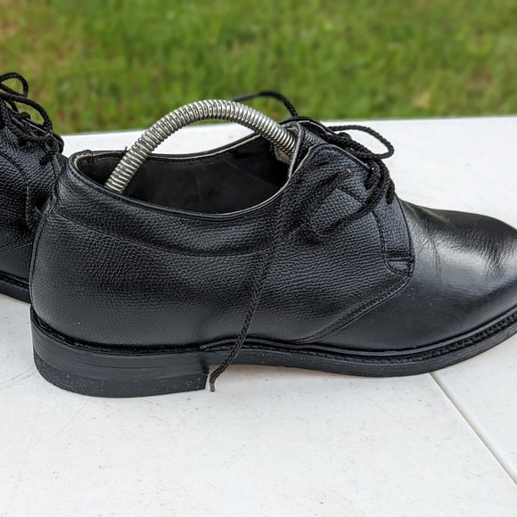Black Men\'s Uniform Leather Vulcan Soles Derby style shoes  Sz 8D
